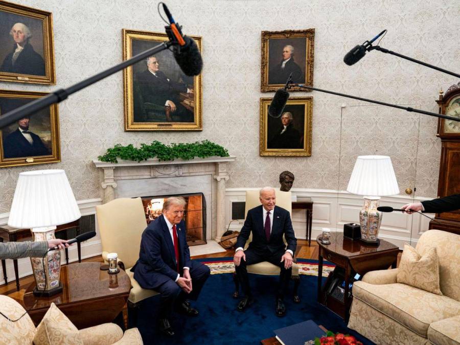 Así fue la reunión de Donald Trump y Joe Biden en la Casa Blanca