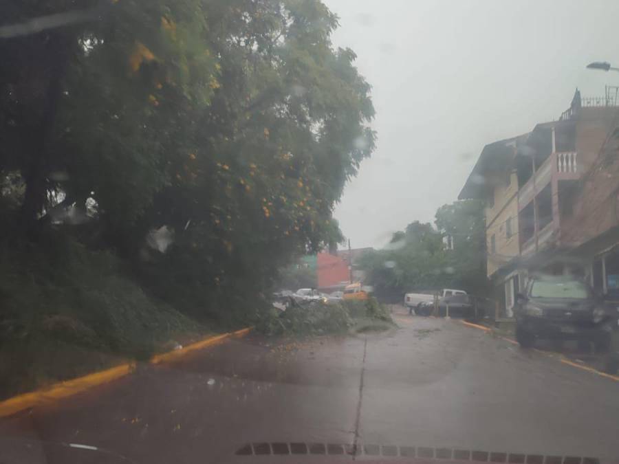 Tráfico colapsado y calles inundadas dejan fuertes lluvias registradas en varias zonas de Tegucigalpa