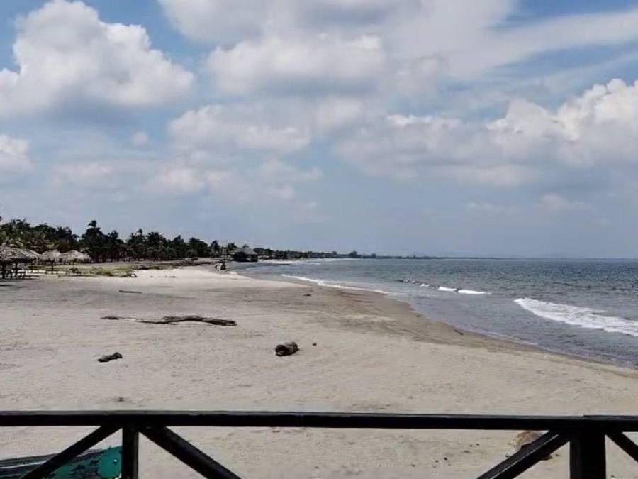 Desolada queda la playa de Tela donde un hombre fue atacado por un tiburón