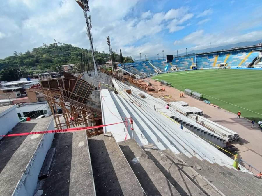 Especialista supervisa novedosa instalación en el estadio Nacional de Tegucigalpa