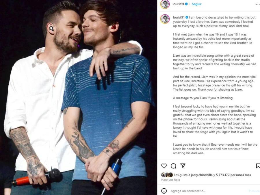 One Direction y famosos reaccionan  por la muerte del cantante Liam Payne