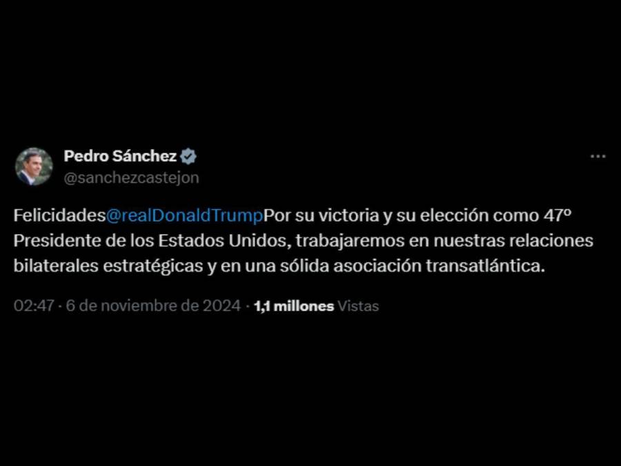 Desde Bukele hasta Castro: Líderes políticos felicitan a Trump tras triunfo electoral en EUA