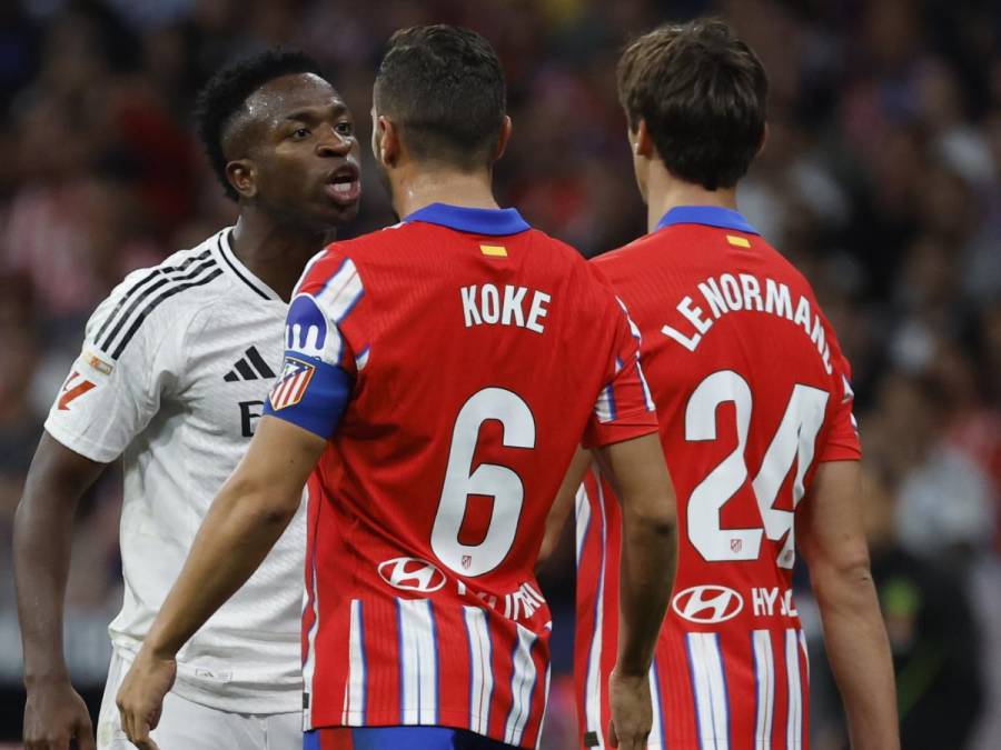 No se vio: objetos lanzados al campo y bronca de Vinicius en el Atlético-Real Madrid