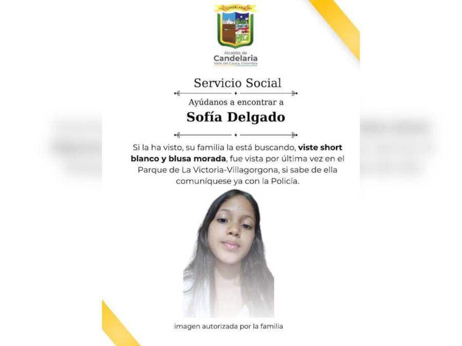 ¿Qué se sabe de Sofía Delgado, la niña desaparecida en Valle del Cauca?