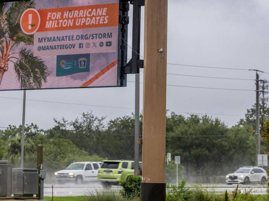 Huracán Milton: imágenes de los primeros daños que está dejando el fenómeno en Florida