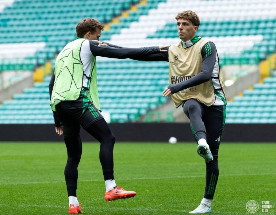 Luis Palma y su último entrenamiento con Celtic para partido de Champions League