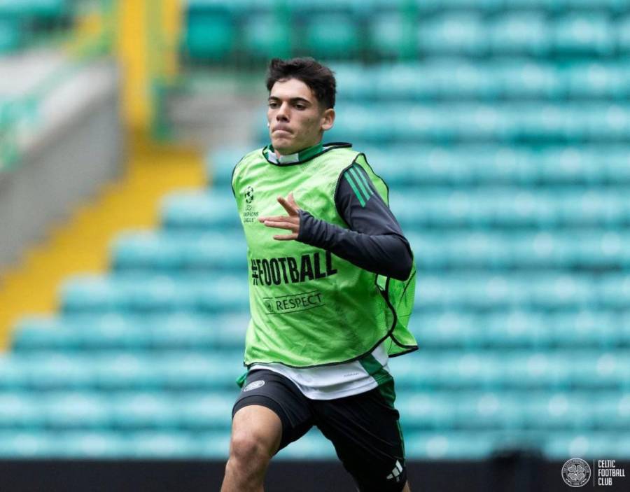 Luis Palma y su último entrenamiento con Celtic para partido de Champions League