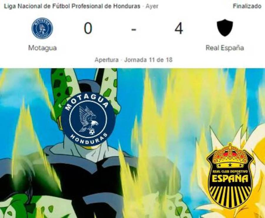 Memes destrozan a Motagua tras goleada de Real España en Tegucigalpa