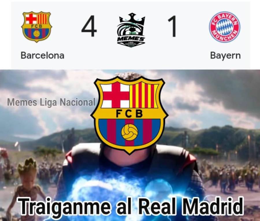 Los memes que deja la goleada del Barcelona al Bayern: Se burlan del Real Madrid