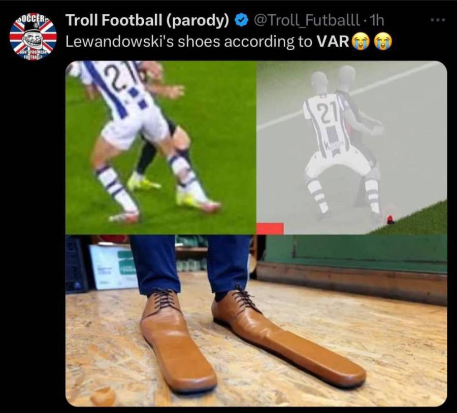 Mejores memes por el polémico gol anulado a Lewandowski en el Barcelona-Real Sociedad