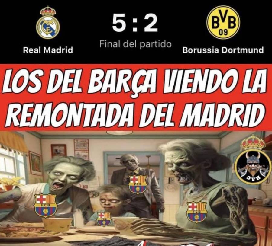 Memes que dejó la remontada de Real Madrid con triplete de Vinicius en Champions League