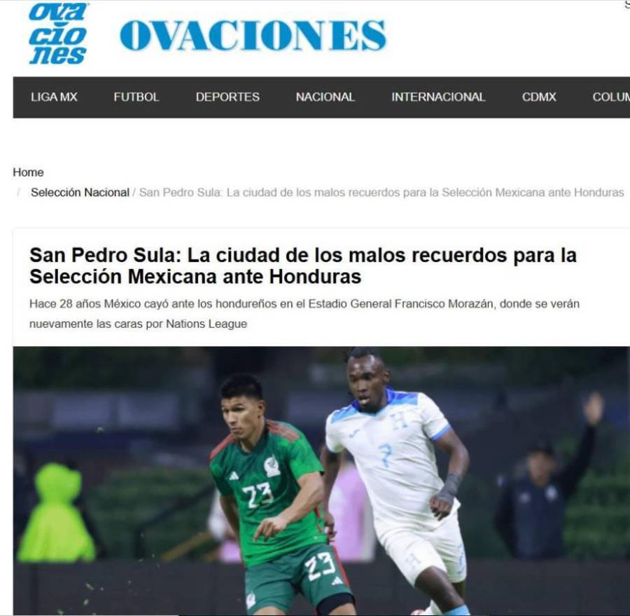 Lo que dicen en México sobre Honduras previo a juego de Nations League