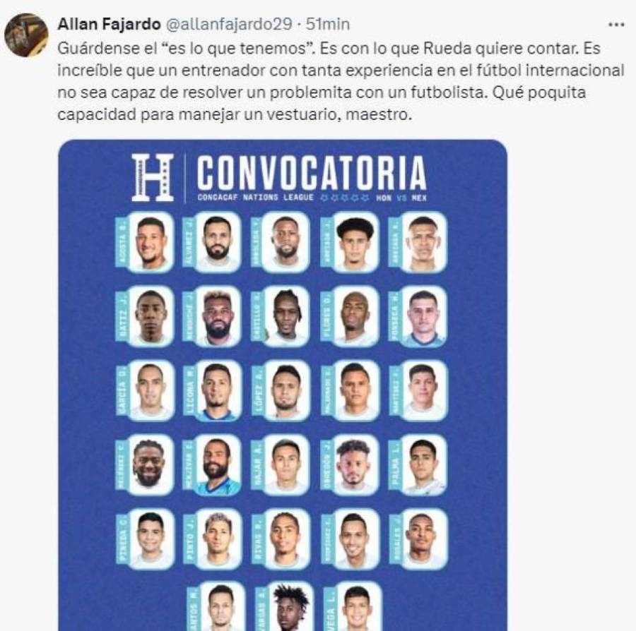 Así reaccionó la prensa ante convocatoria de Rueda para Honduras vs México: Piden a Quioto