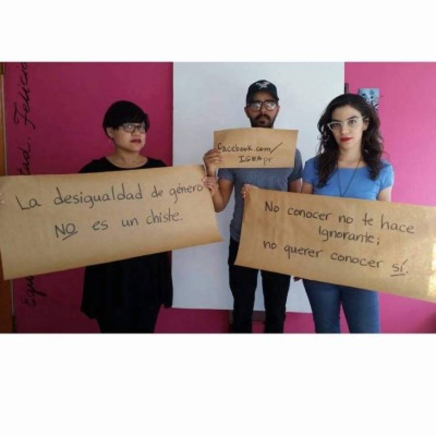 Hombres ''protestan'' en redes sociales y reclaman igualdad de género