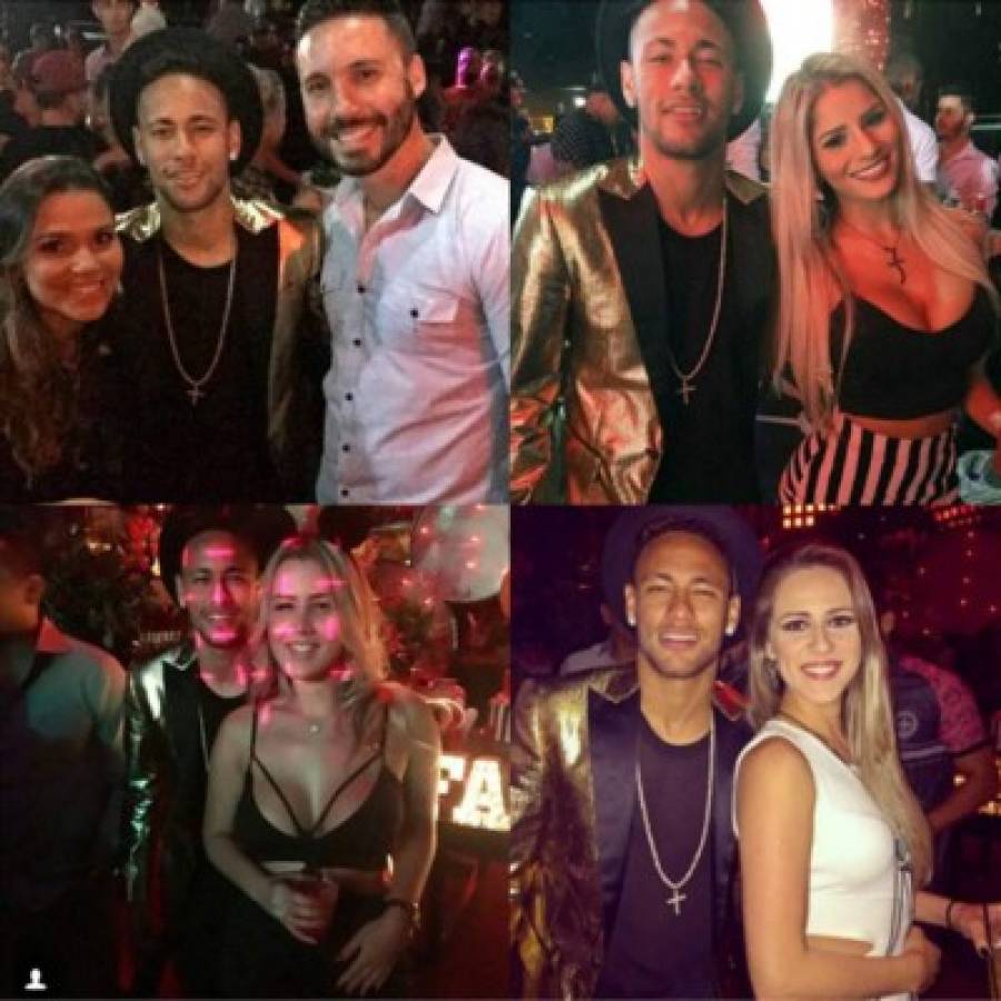 Neymar, en la fiesta de la Premier