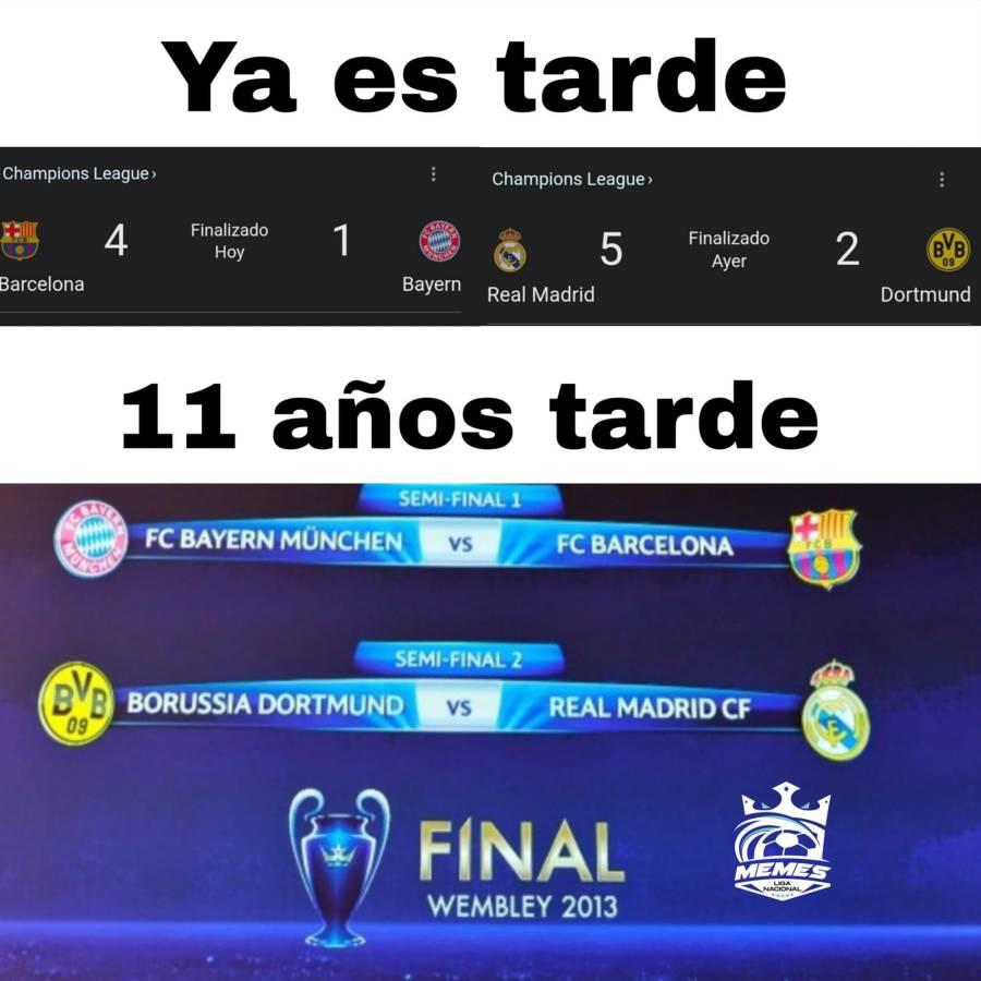 Los memes que deja la goleada del Barcelona al Bayern: Se burlan del Real Madrid