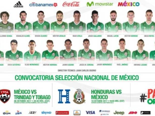 Osorio llamó a todo su arsenal para los juegos ante Trinidad y Honduras.