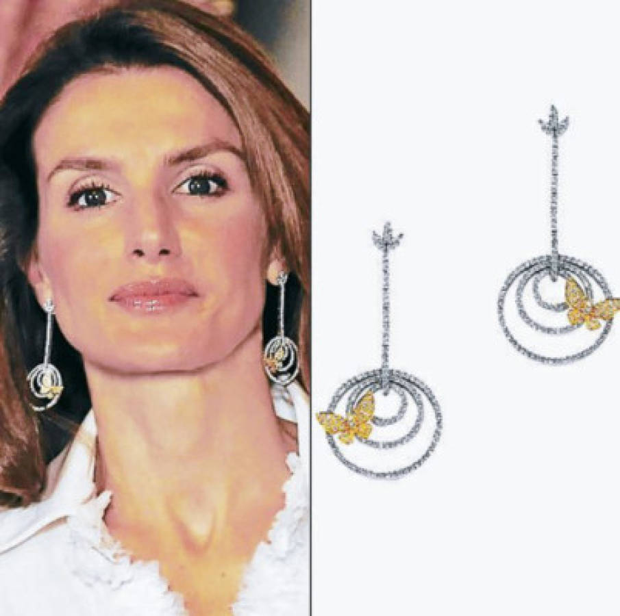 Diamantes y oro blanco en el joyero de Letizia