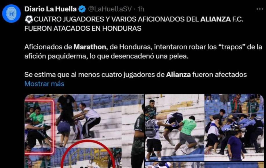 Prensa salvadoreña no perdona y esto dice tras zafarrancho de aficionados de Marathón y Alianza