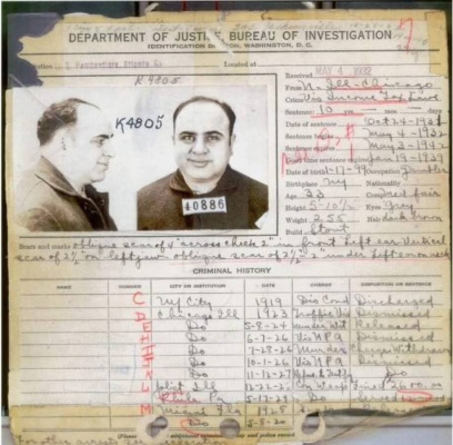 Al Capone el más famoso gánster de EEUU