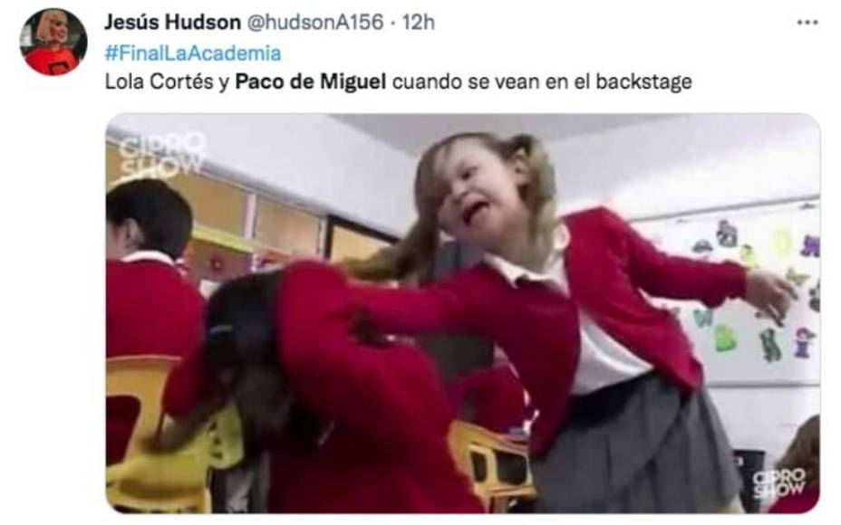 Lolita Cortés y Paco de Miguel, protagonistas de los memes en la final de La Academia