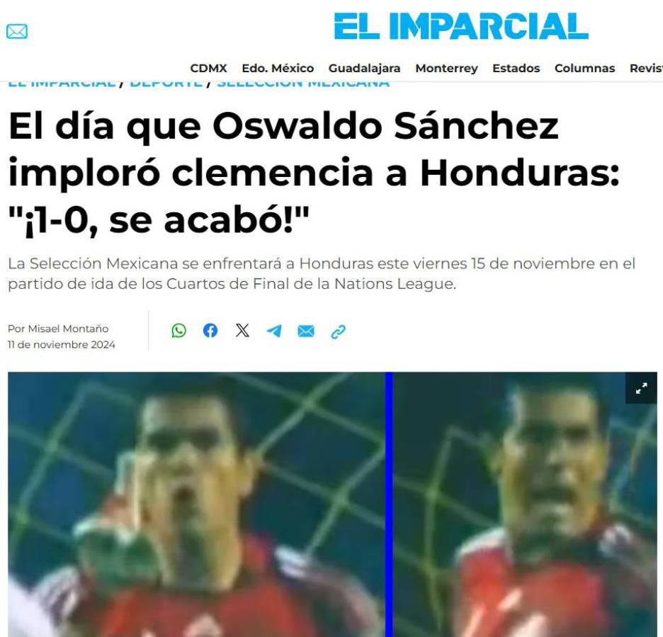 Lo que dicen en México sobre Honduras previo a juego de Nations League