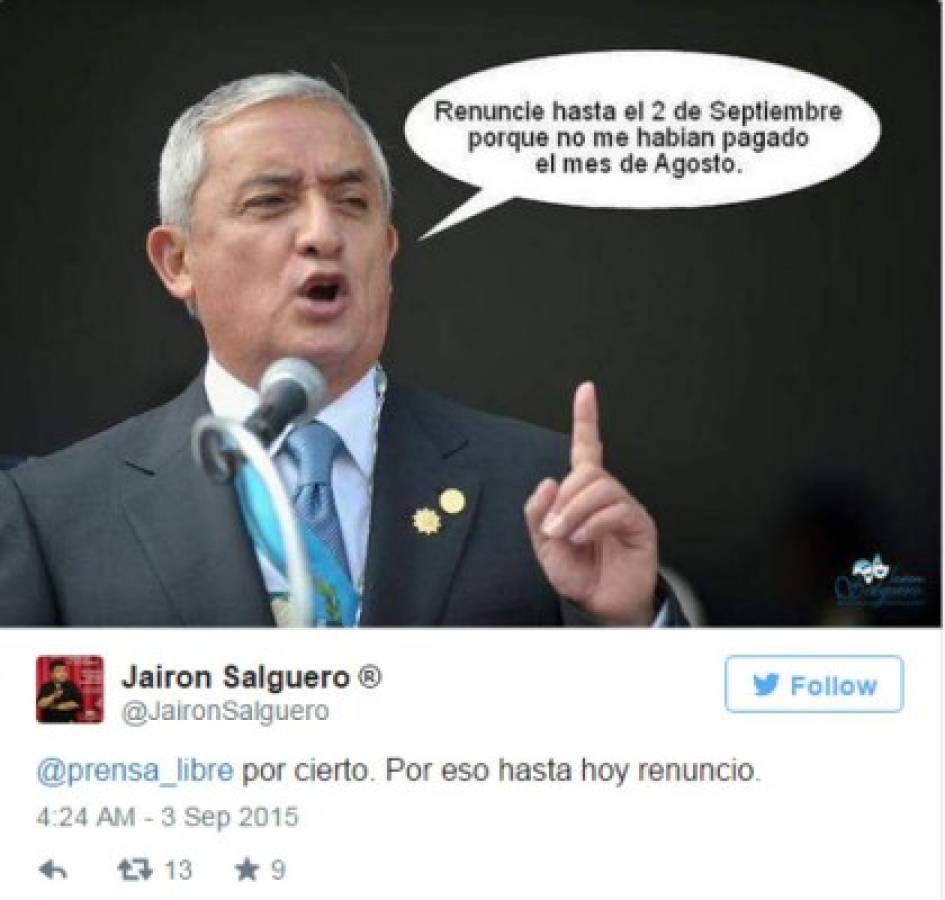 Los memes sobre la renuncia de Otto Pérez