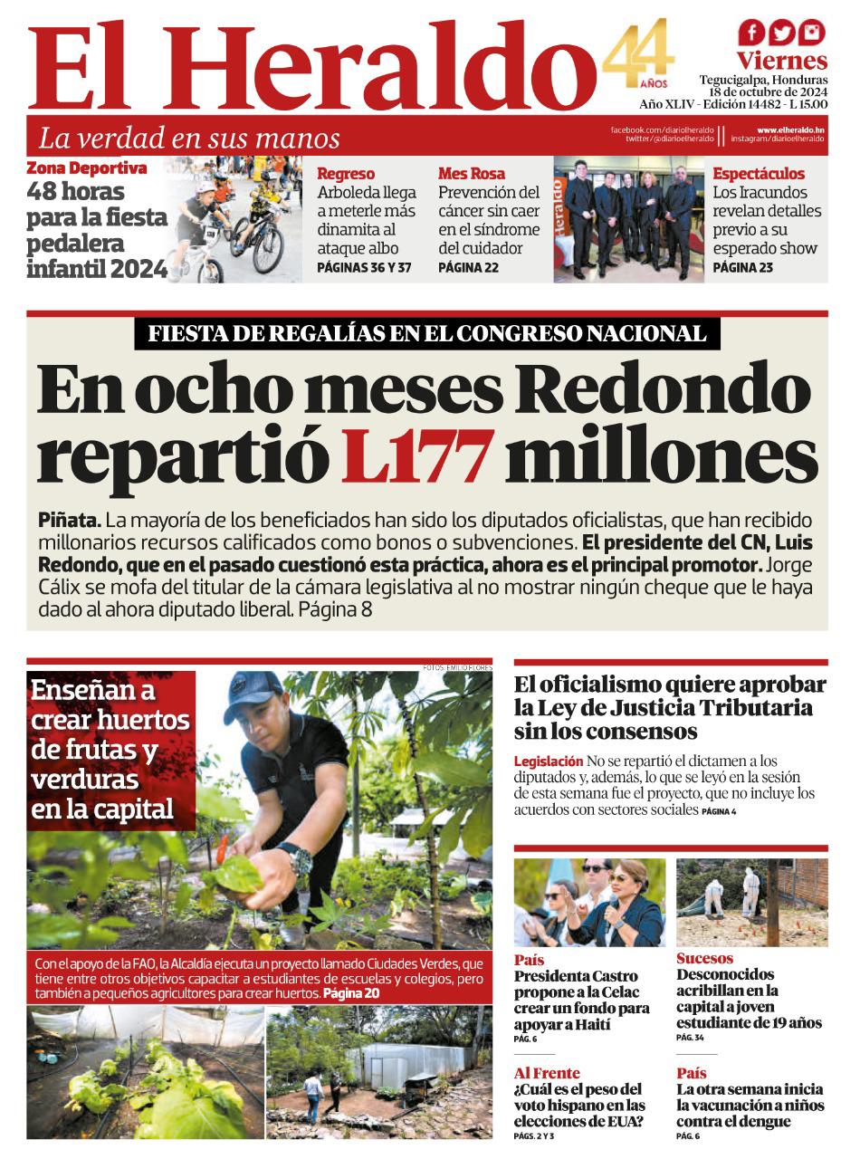 En ocho meses Redondo repartió L177 millones