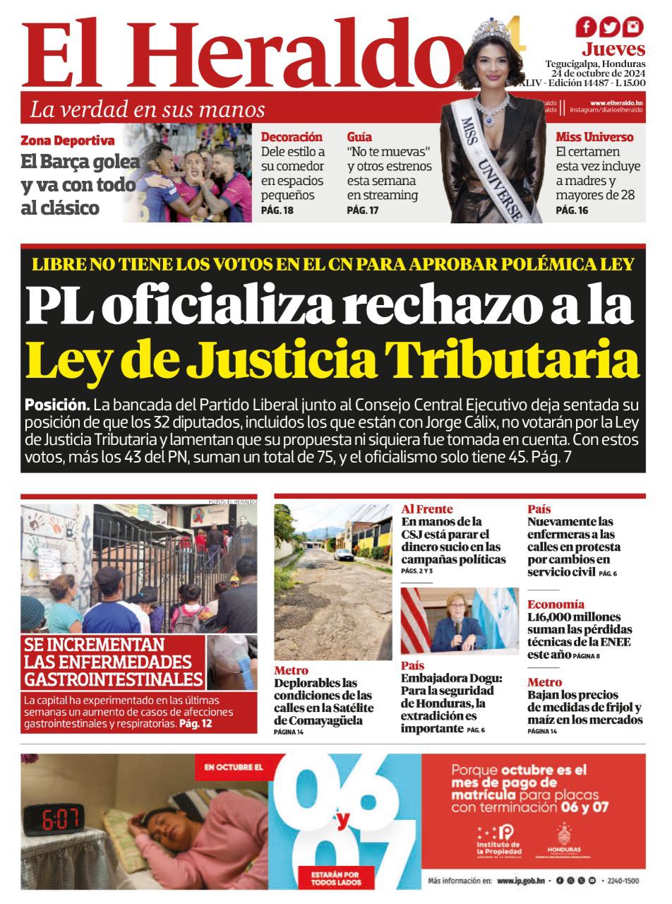 PL oficializa rechazo a la Ley de Justicia Tributaria