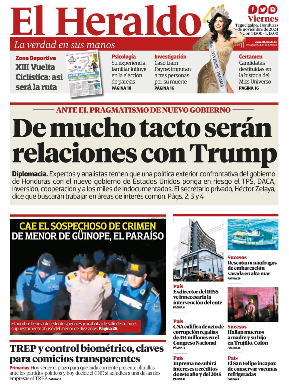 De mucho tacto serán relaciones con Trump