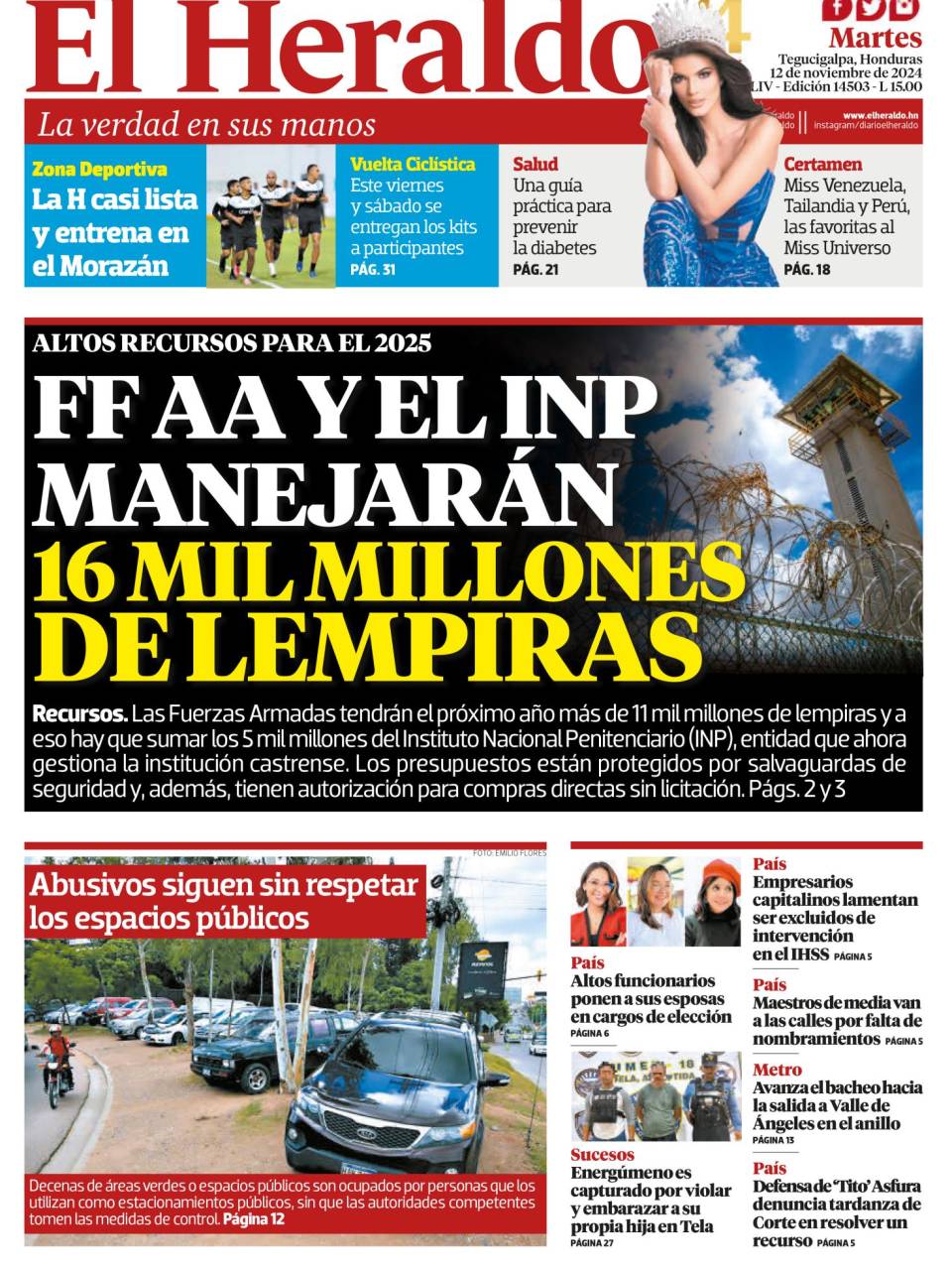 FF AA y el INP manejarán 16 mil millones de lempiras