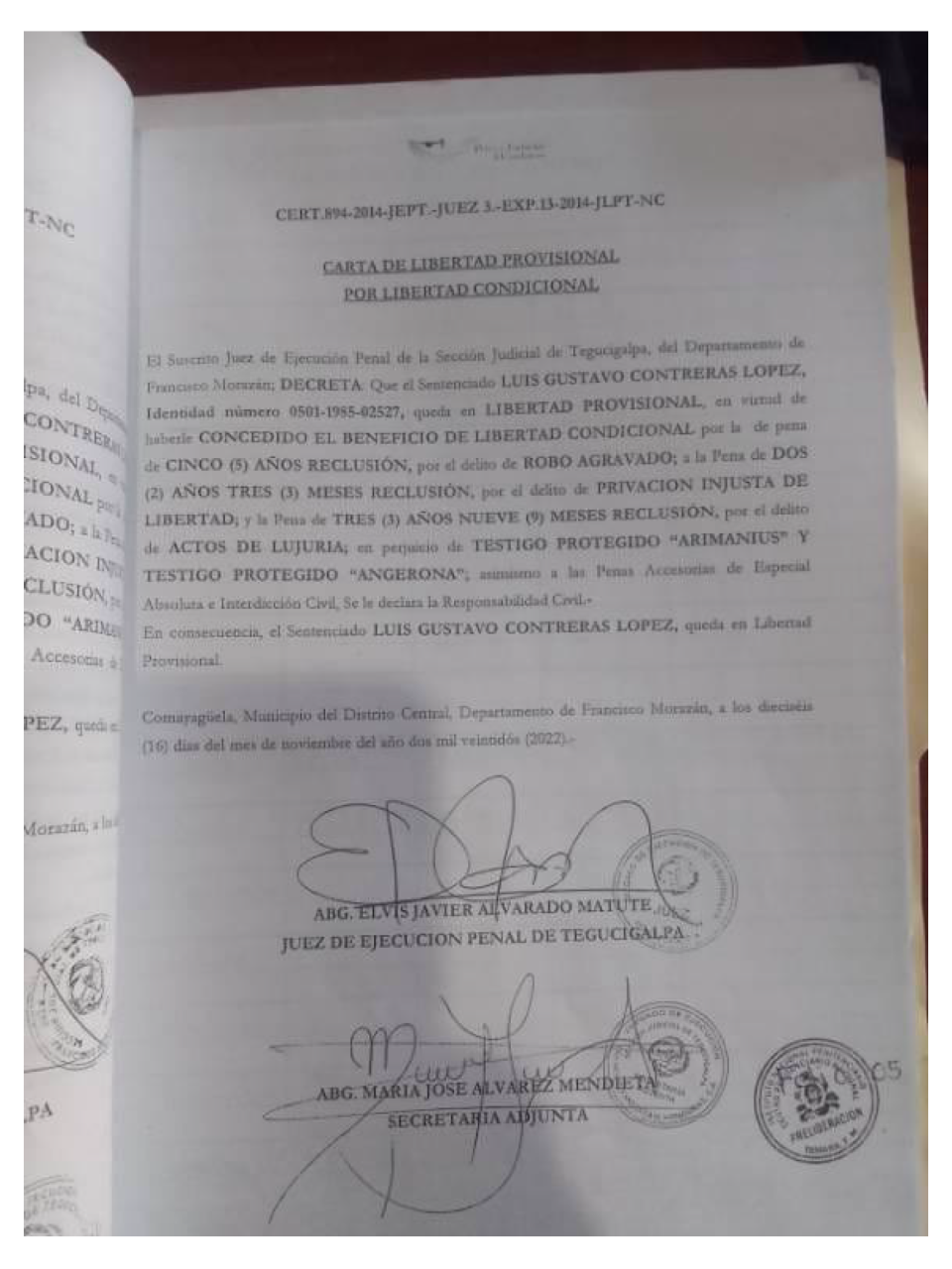 $!Esta es la otra carta del privado de libertad Luis Gustavo Contreras López. Él mismo se encargó de llevarla a Támara.