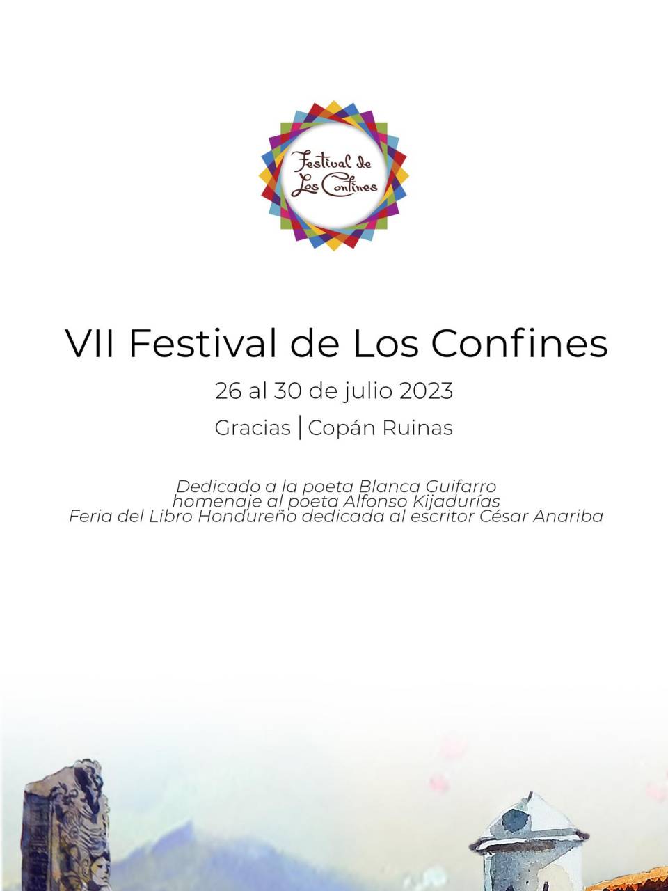 Este año la imagen gráfica del festival es con base en la acuarela del artista nacional César Román Murillo.