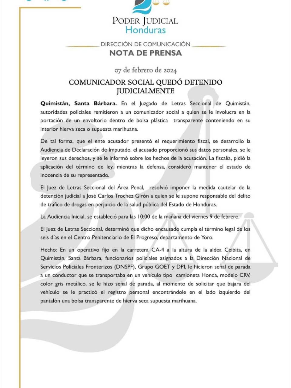 Dictan detención judicial contra Fancony por tráfico de drogas