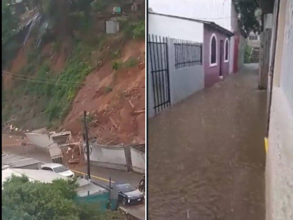 La colonia Kennedy y la salida al oriente del país registran daños producto de las precipitaciones de este fin de semana.