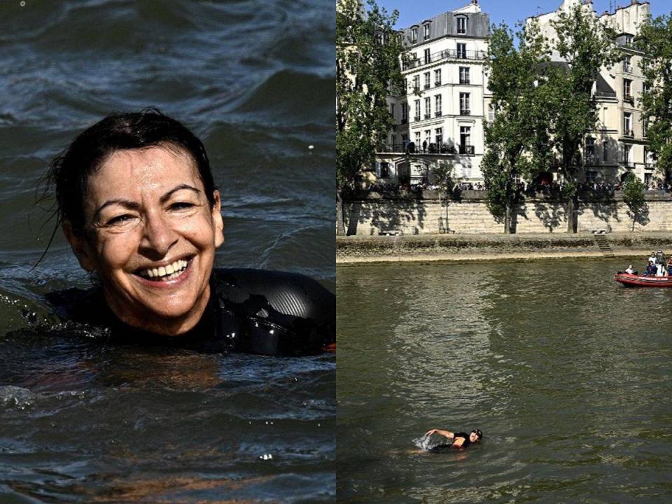 La alcaldesa de París, Anne Hidalgo, el presidente del comité organizador de los Juegos Olímpicos, Tony Estanguet, y el prefecto de la región Isla de Francia, Marc Guillaume, se bañaron este miércoles en el Sena, un acto simbólico a nueve días de la inauguración de los Juegos 2024, que incluyen varias pruebas en el río. Las imágenes de su hazaña ya dieron la vuelta al mundo entre asombro y escepticismo, entre quienes consideran que las aguas del Sena son todo menor limpias como para nadar.