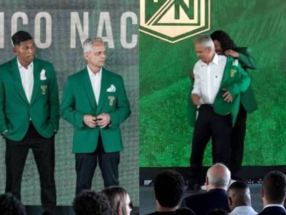 Reinaldo Rueda fue homenajeado por la directiva del Atlético Nacional de Colombia y lo hizo junto a otras leyendas de su país
