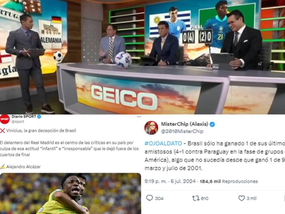 Periodistas locales y prensa internacional deja fuertes críticas a Brasil tras eliminado por Uruguay en la Copa América. Estas son algunas reacciones.
