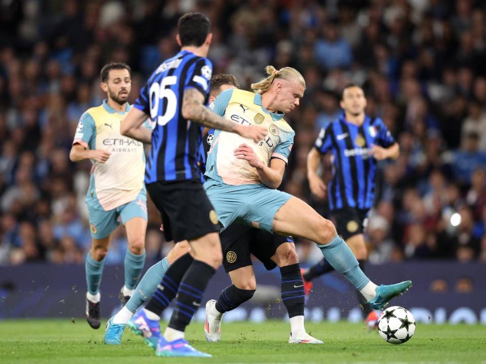 Haaland no pudo marcar ante un Inter de Milán que se paró bien en el Etihad Stadium.