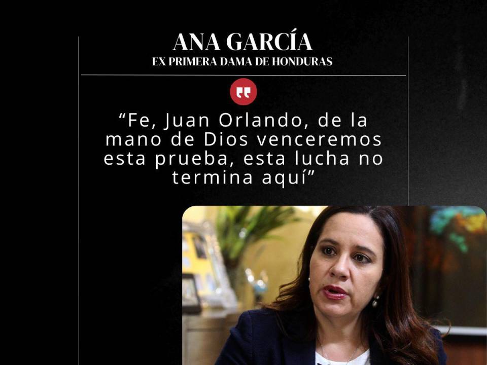 Ana García de Hernández ofreció una conferencia de prensa luego que su esposo, el expresidente Juan Orlando Hernández, fuera sentenciado a 45 años de prisión por el juez Kevin Castel.