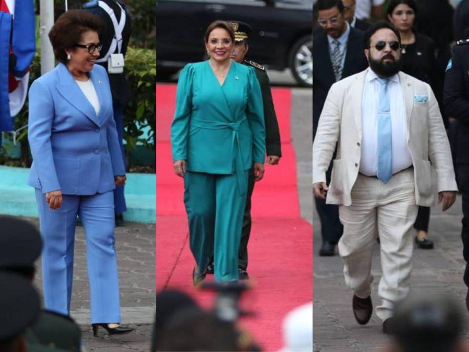 Los presidentes de los tres poderes del Estado, Xiomara Castro, Luis Redondo y Rebeca Ráquel Obando, lucieron elegantes y sobrios trajes al inicio de las fiestas patrias 2024 en el solemne evento que se llevó a cabo en el Parque Central de la capital. A continuación las imágenes.