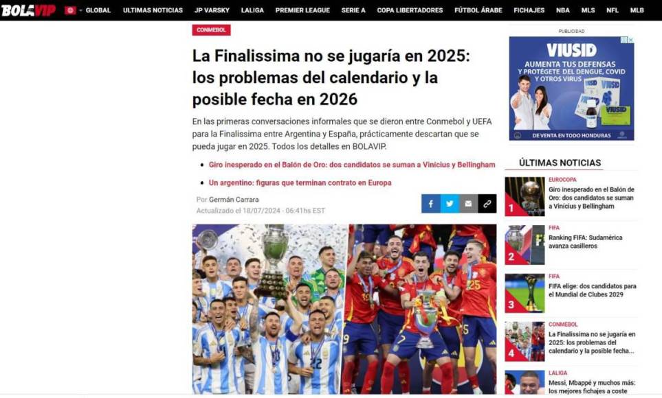 La Finalissima entre España - Argentina podría no jugarse en 2025: Este es el motivo