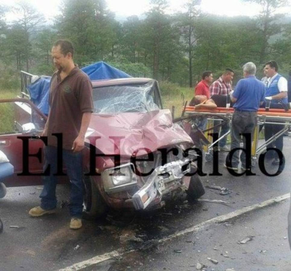 Al menos seis lesionados en accidente vehicular en la aldea de Amarateca