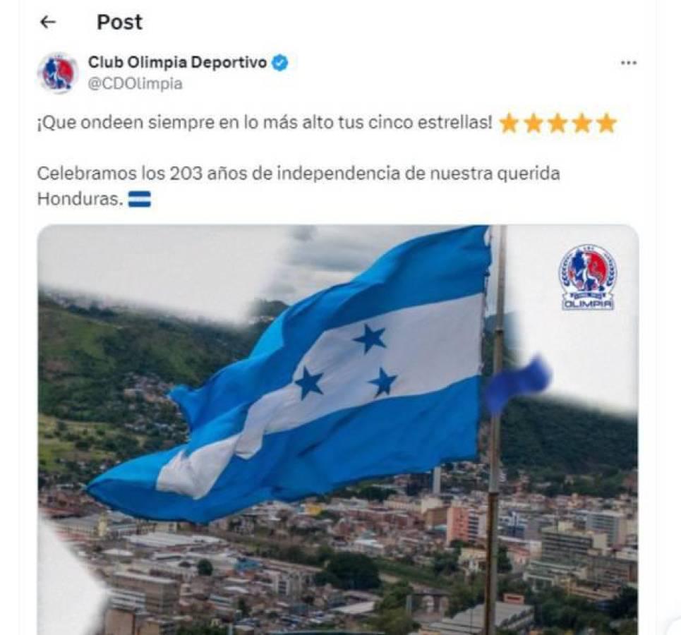 Cinco clubes de Europa sorprenden y felicitan a Honduras por Día de la Independencia