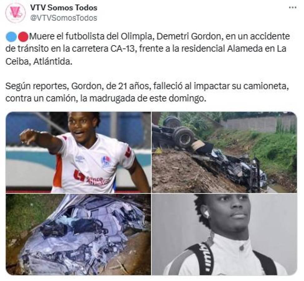 Prensa deportiva y jugadores reaccionan a muerte de Demetri Gordon, jugador del Olimpia