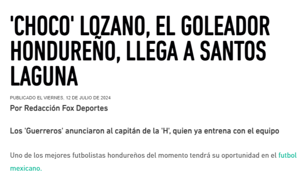 Antony “Choco” Lozano llega al Santos Laguna y así reaccionó la prensa de México