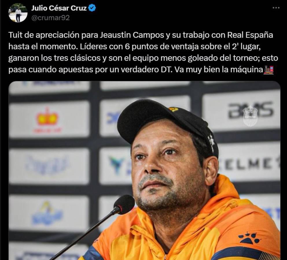 ¡Se deshacen en elogios! Prensa reacciona al trabajo de Jeaustin Campos al frente de Real España