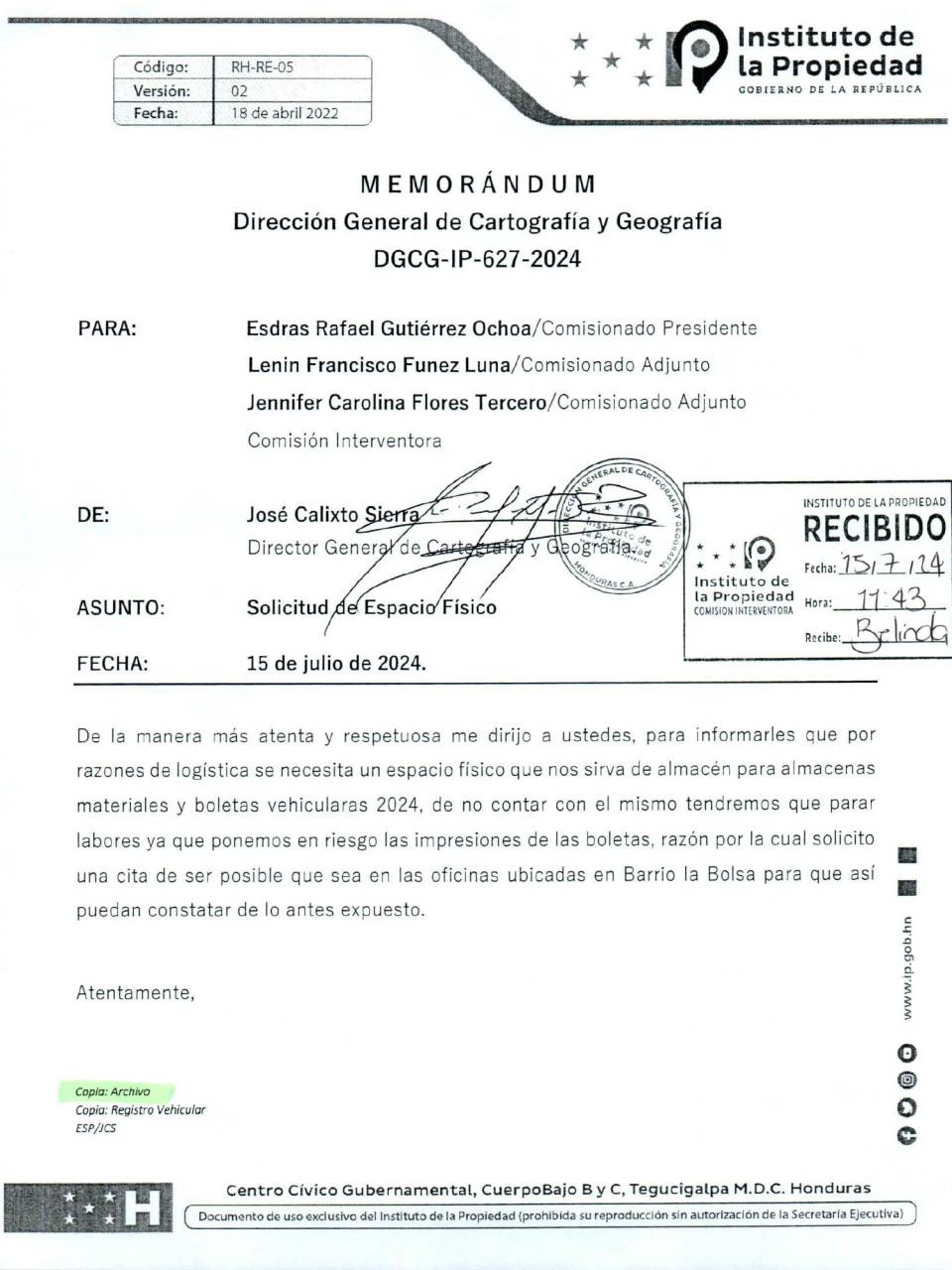 En este oficio se alertó que la emisión de boletas de revisión vehicular se paralizaría de no habilitar un espacio físico adecuado.