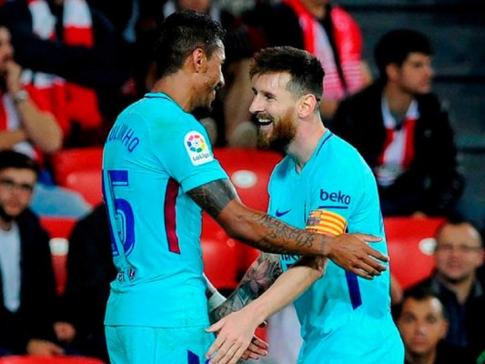 El Barcelona se impuso 2-0 ante el Athletic de Bilbao con goles de Messi y Paulinho