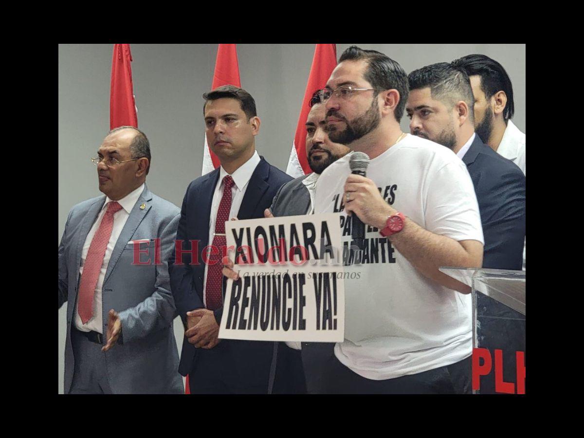 $!Fotografía tomada por un miembro de EL HERALDO en la rueda de prensa de Jorge Cálix en Tegucigalpa.